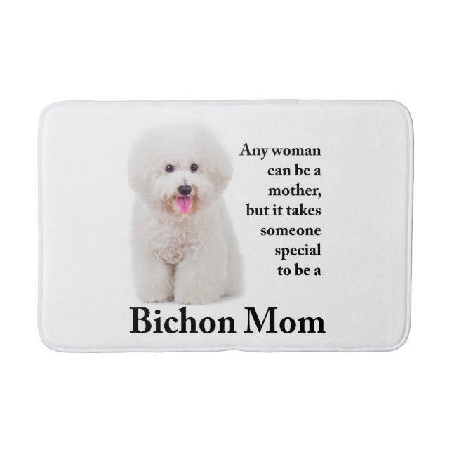 Alfombrilla De Baño Bichon Mom Bath Mat (Anverso)