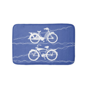 Alfombrilla De Baño Bicicleta Bicicleta Blanco Mat Bath