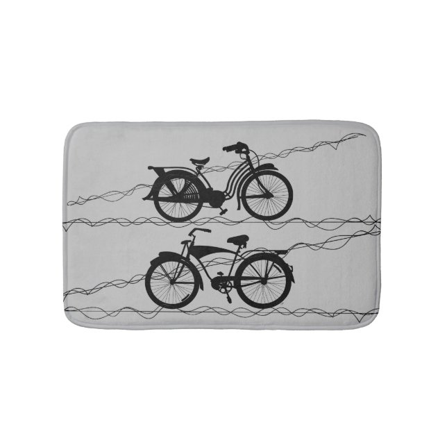 Alfombrilla De Baño Bicicleta Negro 1 (Anverso)