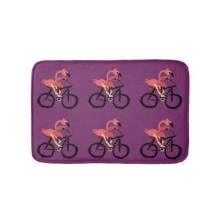 Alfombrilla De Baño Bicicleta rosada divertida del montar a caballo