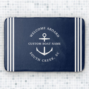 Alfombrilla De Baño Bienvenida a bordo de un barco Personalizado moder