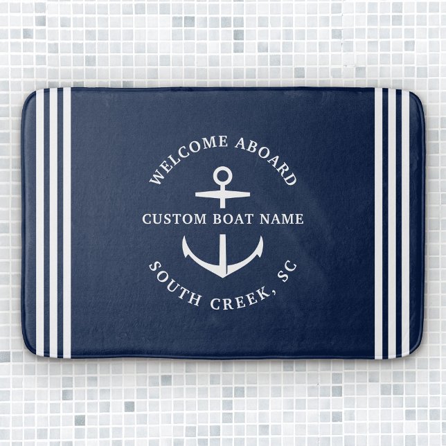 Alfombrilla De Baño Bienvenida a bordo de un barco Personalizado moder (Subido por el creador)
