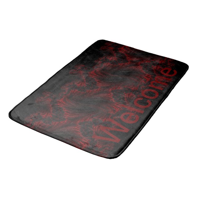 Alfombrilla De Baño Bienvenida Granate Premium (Angular)
