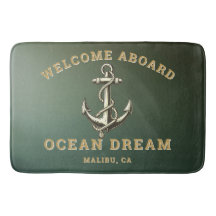 Bienvenido a bordo personalizado náutico, nombre d