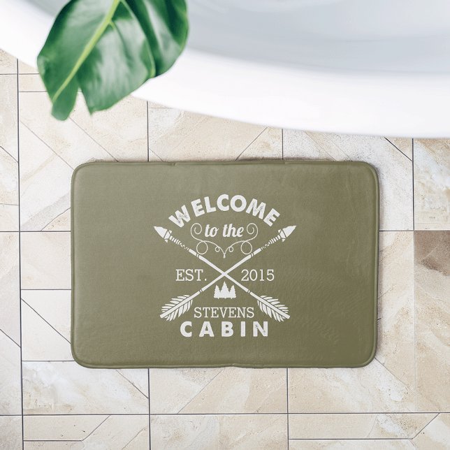 Alfombrilla De Baño Bienvenido a la Cabina | Flechas rusticas personal (Subido por el creador)