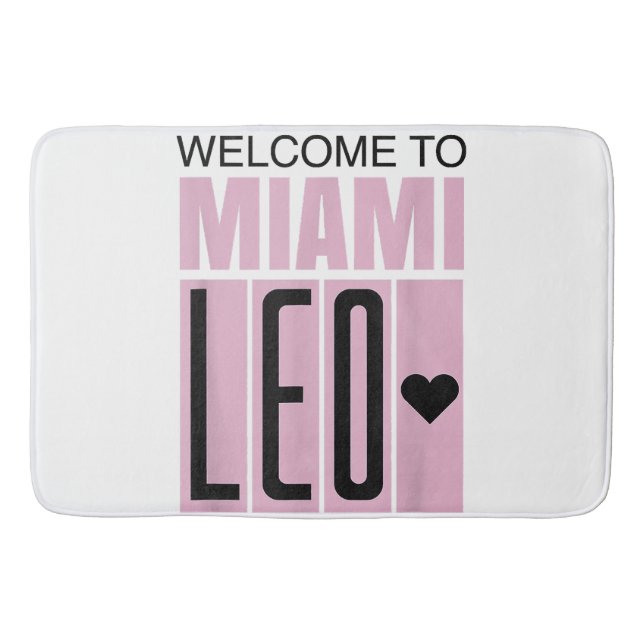 Alfombrilla De Baño Bienvenido a Miami Leo 10 - GOAT (Anverso)