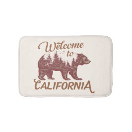 Alfombrilla De Baño Bienvenidos a California Bear Forest