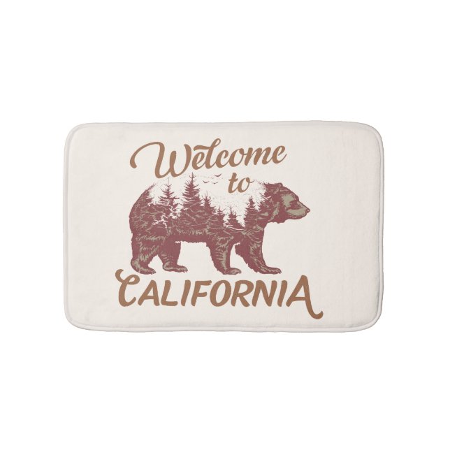 Alfombrilla De Baño Bienvenidos a California Bear Forest (Anverso)