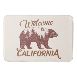 Alfombrilla De Baño Bienvenidos a California Bear Forest