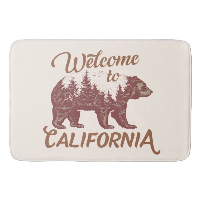 Alfombrilla De Baño Bienvenidos a California Bear Forest (Anverso)