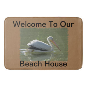 Alfombrilla De Baño Bienvenidos a la Casa Costera Pelican de Summer Be