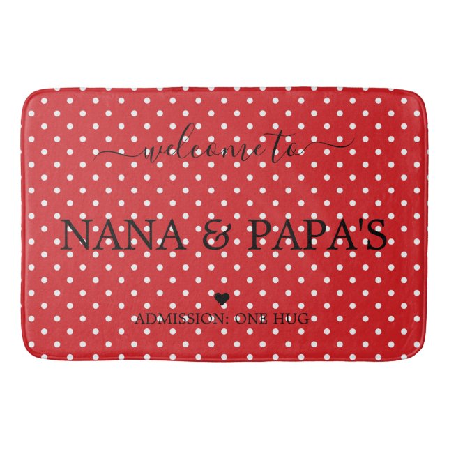 Alfombrilla De Baño Bienvenidos a la casa de Nana y Papa Doormat (Anverso)