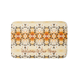Alfombrilla De Baño Bienvenidos A Nuestra Casa Floral Mat