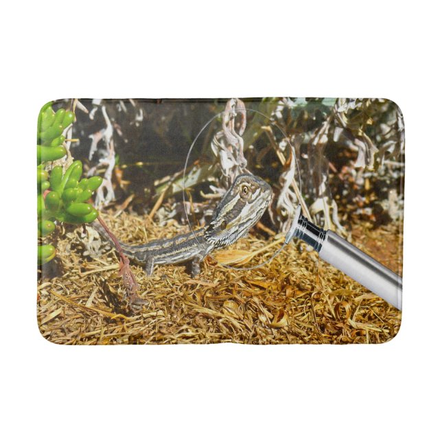 Alfombrilla De Baño Biología De Un Dragón Con Cabeza De Bebé Lizard, (Anverso)