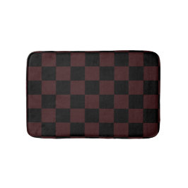 Alfombrilla De Baño Black and Brown Checkered Bath Mat