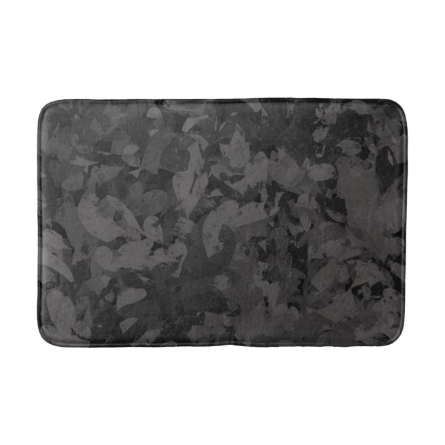 Alfombrilla De Baño Black And Gray Abstract Graphic Art Design (Anverso)