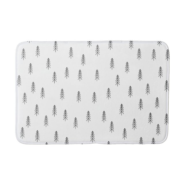 Alfombrilla De Baño  Black and White Bathroom Rug (Anverso)