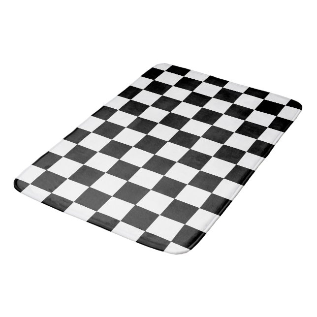 Alfombrilla De Baño Black and White Checkered (Angular)