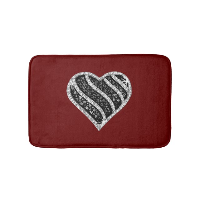 Alfombrilla De Baño Black Diamond Heart Bath Mat (Anverso)