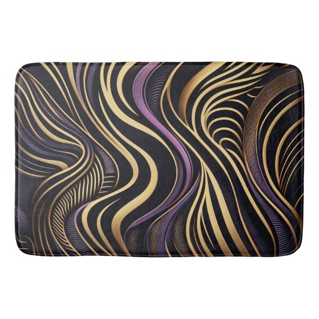 Alfombrilla De Baño Black gold Artemis Zebra (Anverso)
