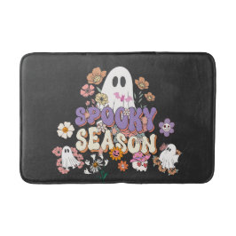 Alfombrilla De Baño Black Spooktacular Cuter Ghost Halloween Bath Mat