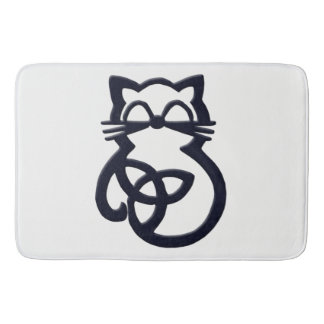 Alfombrilla De Baño Black Trinity Knot Celtic Cat Bath Mat