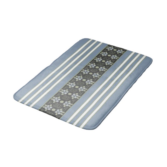 Alfombrilla De Baño Blanco gris azul y verde (Angular)