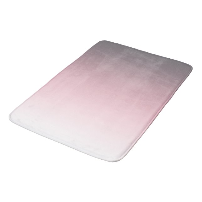 Alfombrilla De Baño Blanco gris rosado Ombre (Angular)