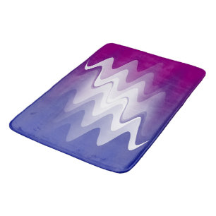 Alfombrilla De Baño Blanco morado azul