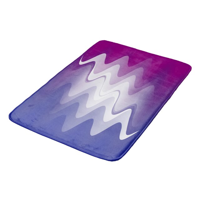 Alfombrilla De Baño Blanco morado azul (Angular)