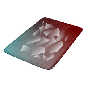 Alfombrilla De Baño blanco roto en burdeos verde azulados