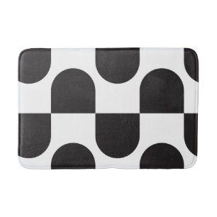 Alfombrilla De Baño Blanco y negro de Kismet