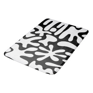 Alfombrilla De Baño Blanco y negro de Kismet