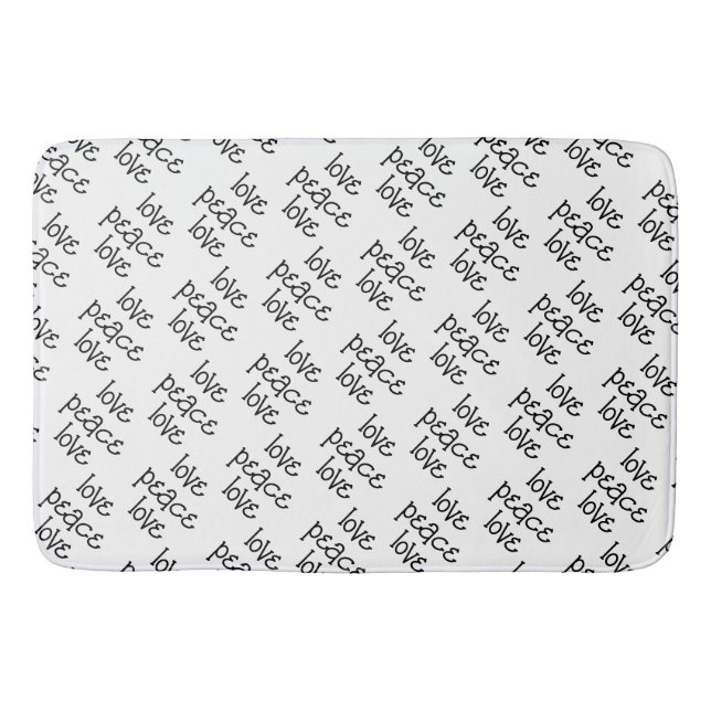 Alfombrilla De Baño Blanco y negro: personalizado (Anverso)