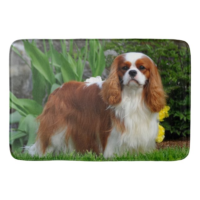 Alfombrilla De Baño Blenheim Cavalier King Charles Spaniel Perro Cacho (Anverso)