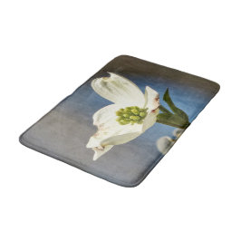 Alfombrilla De Baño Bloom de dogwood blanco