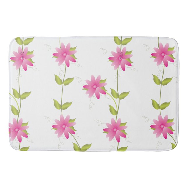 Alfombrilla De Baño Blooms de rosa (Anverso)