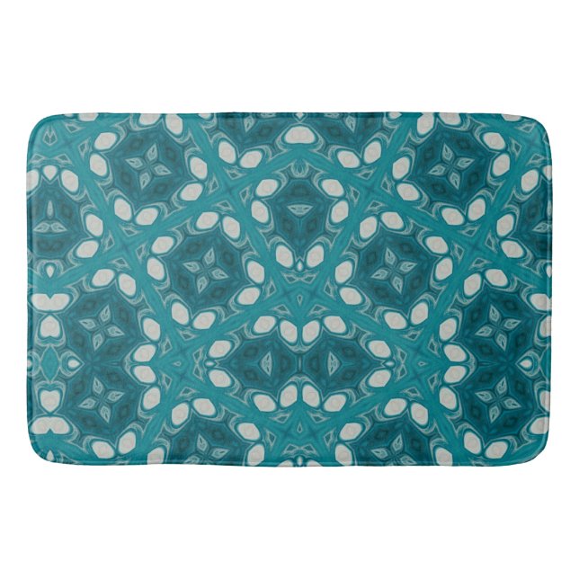 Alfombrilla De Baño Blue Abstract Bath Mat (Anverso)
