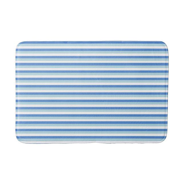 Alfombrilla De Baño Blue and White Striped (Anverso)