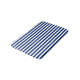 Alfombrilla De Baño Blue and White Stripes