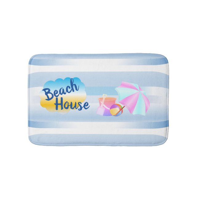 Alfombrilla De Baño Blue Beach House Bath Mat (Anverso)