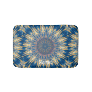 Alfombrilla De Baño Blue Chakra Kaleidoscope Thunder_Cove