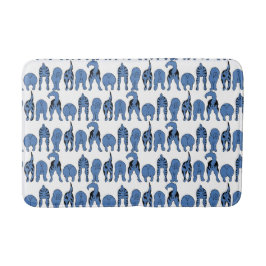 Alfombrilla De Baño Blue Dog Butts Pattern
