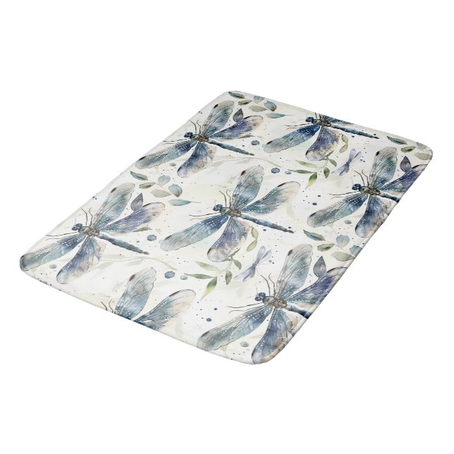 Alfombrilla De Baño Blue Dragonflies (Angular)