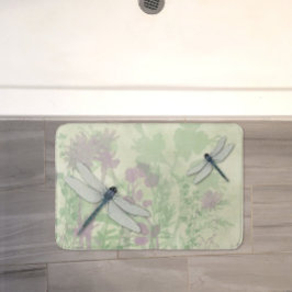 Alfombrilla De Baño Blue Dragonflies Bath Mat