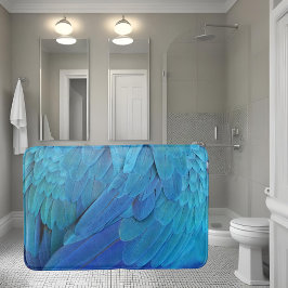 Alfombrilla De Baño Blue feathers