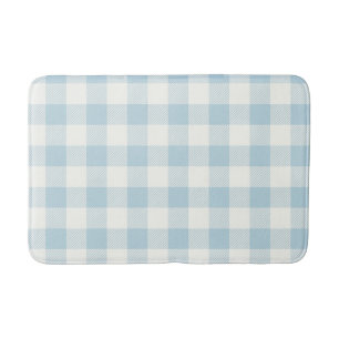 Alfombrilla De Baño Blue Gingham Buffalo Check Coastal