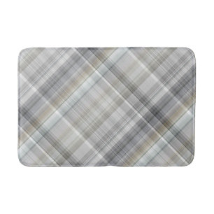Alfombrilla De Baño Blue/Gray/Tan Plaid