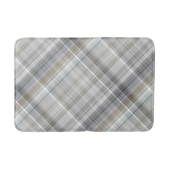 Alfombrilla De Baño Blue/Gray/Tan Plaid (Anverso)