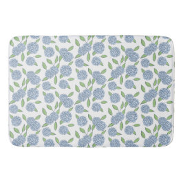 Alfombrilla De Baño Blue Hydrangeas Preppy Coastal Nueva Inglaterra
